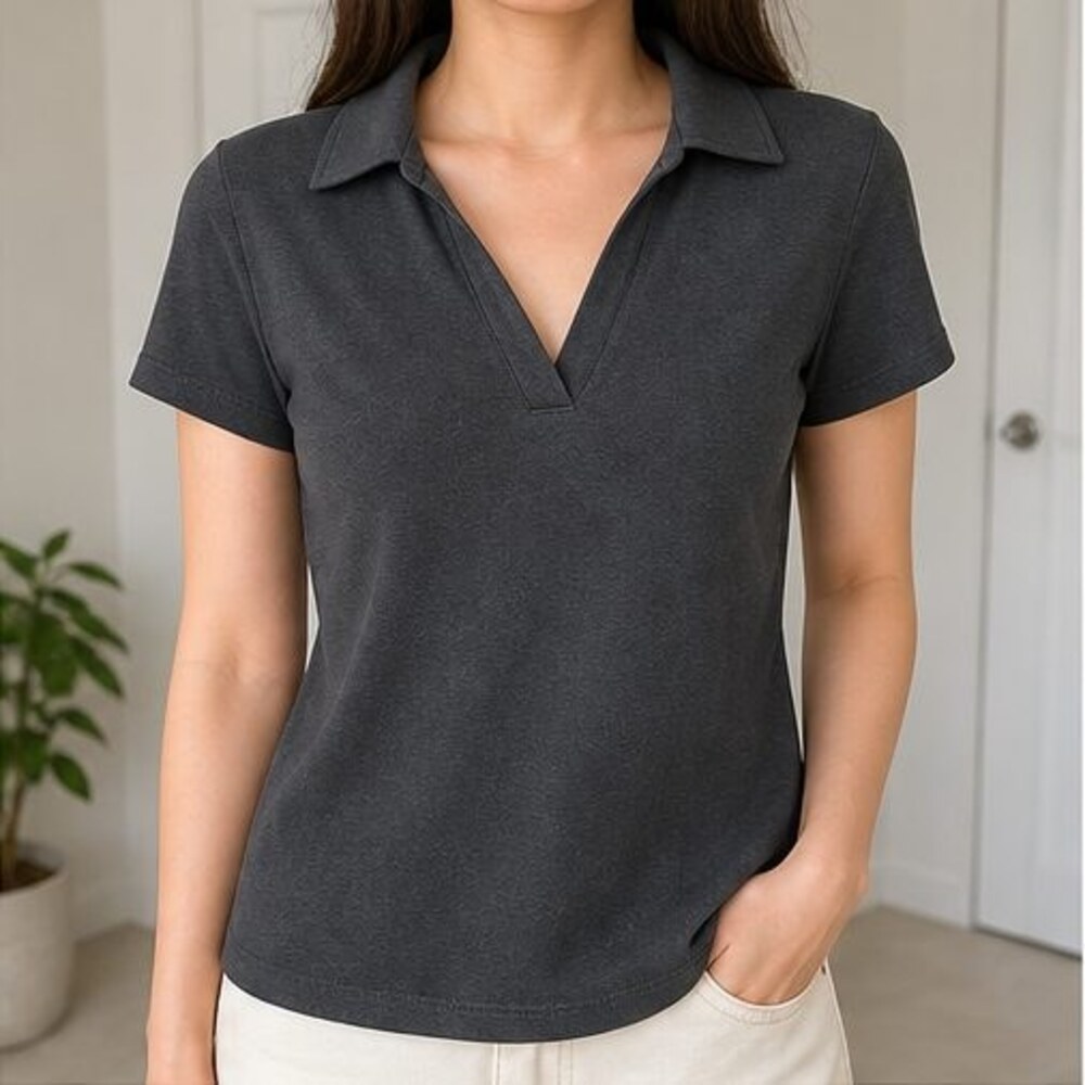 Ivory V Neck Top - Picture 2 of 6